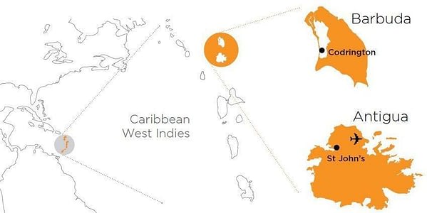 Antigua Barbuda Area Map 